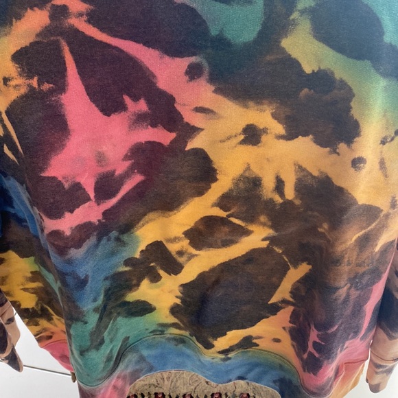 OOAK bleached reverse tie dye sweatshirt size 3X - Picture 2 of 4
